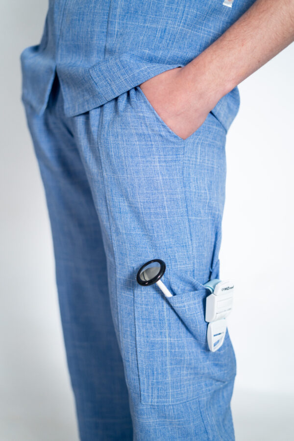Mens papillon linen scrub top - Skye