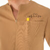 Men's Zipper PolyBlend Scrub Top - French Beige