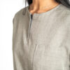 Womens zipper linen scrub top and womens straight leg linen scrub pants - Lighthouse