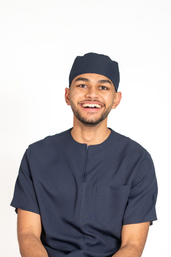 Men's Zipper PolyBlend Scrub Top - Navy Blue | Shop by Colour: Men's Scrubs