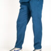 Mens straight leg polyblend scrub pants - Cobalt Blue