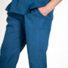 Mens straight leg polyblend scrub pants - Cobalt Blue